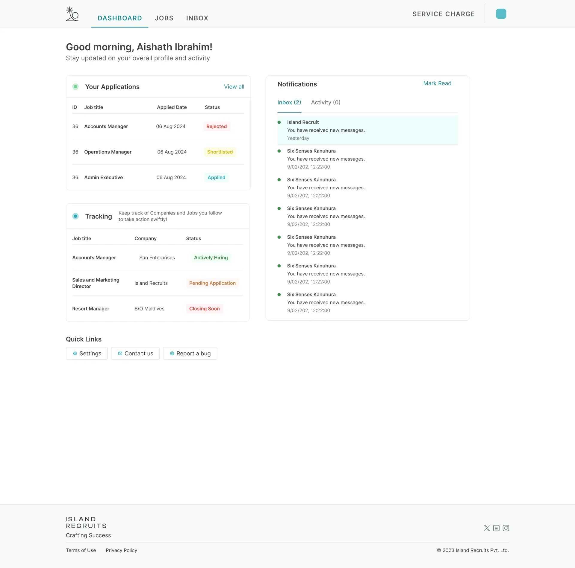 Island Recruits — Hospitality Job Platform Dashboard — 02